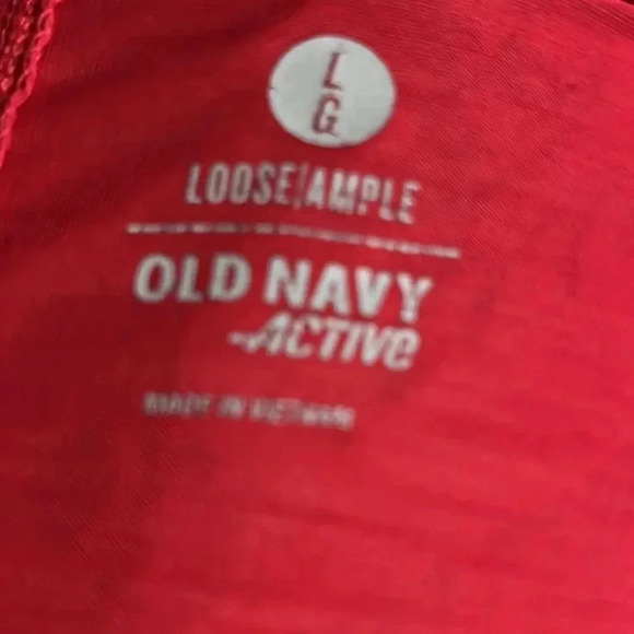 Red Old Navy Loose Active Shirt Size Large - Picture 3 of 3